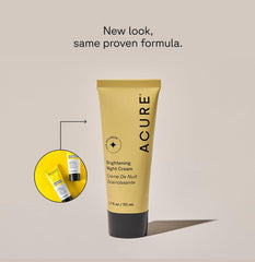 Textura sedosa de la crema nocturna Acure para absorción rápida