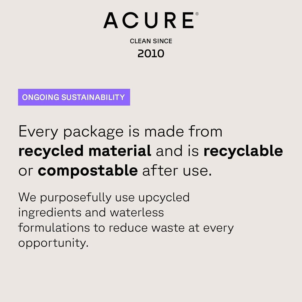 Acure Radically Rejuvenating Eye Cream cuidado-ojos, sensación de hidratación diaria y apoyo a la barrera cutánea.