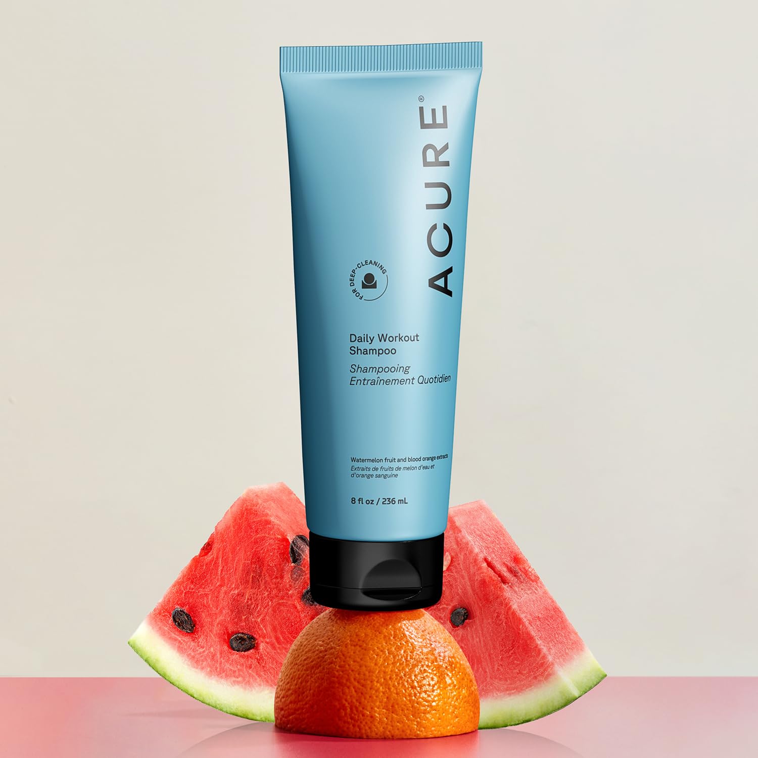 Acure Daily Workout Watermelon Shampoo is color-safe and vegan