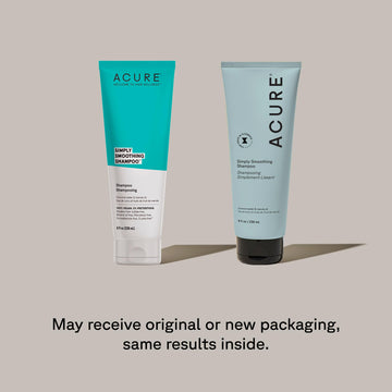Acure Simply Smoothing, cabello con frizz suave y brillo natural