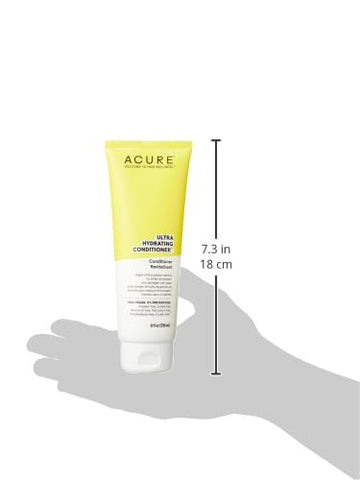 Acure Ultra Hydrating Conditioner ingredients panel showing vegan formula