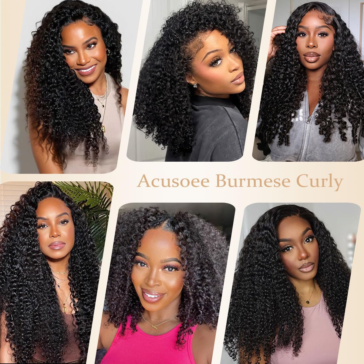 Extensiones Acusoee Burmese Curly: ideales para ocasiones especiales y uso diario.