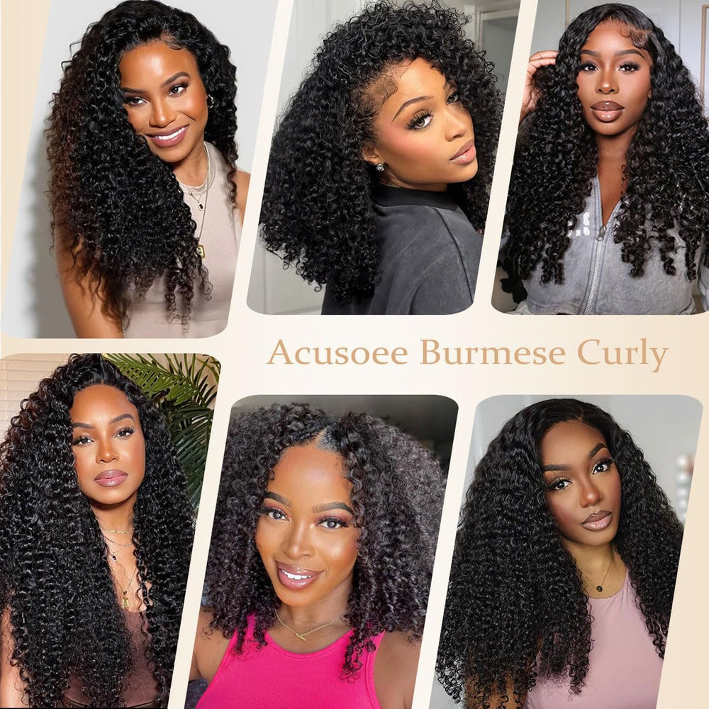Extensiones Acusoee Burmese Curly: ideales para ocasiones especiales y uso diario.