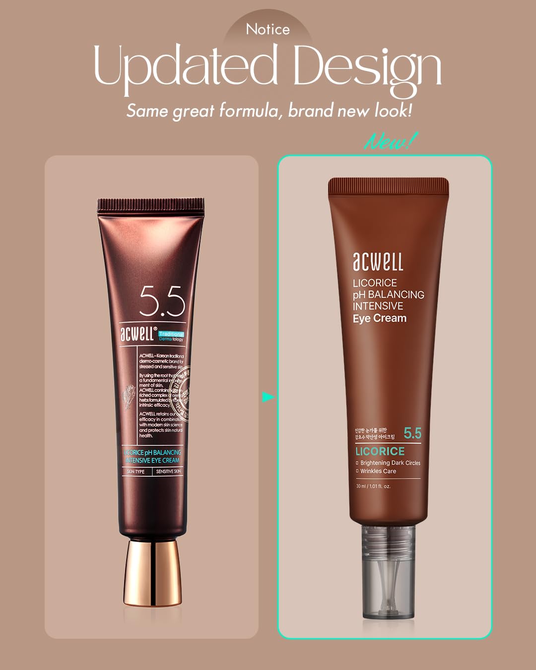 ACWELL crema de ojos licorice: aplicación suave alrededor de los ojos.