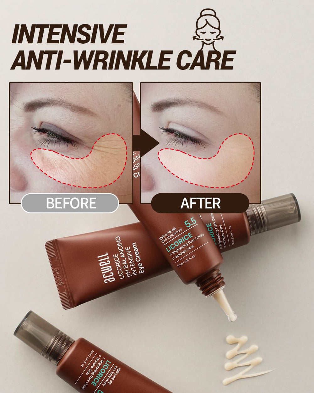 ACWELL crema de ojos licorice: hidratación ligera en la zona periocular.