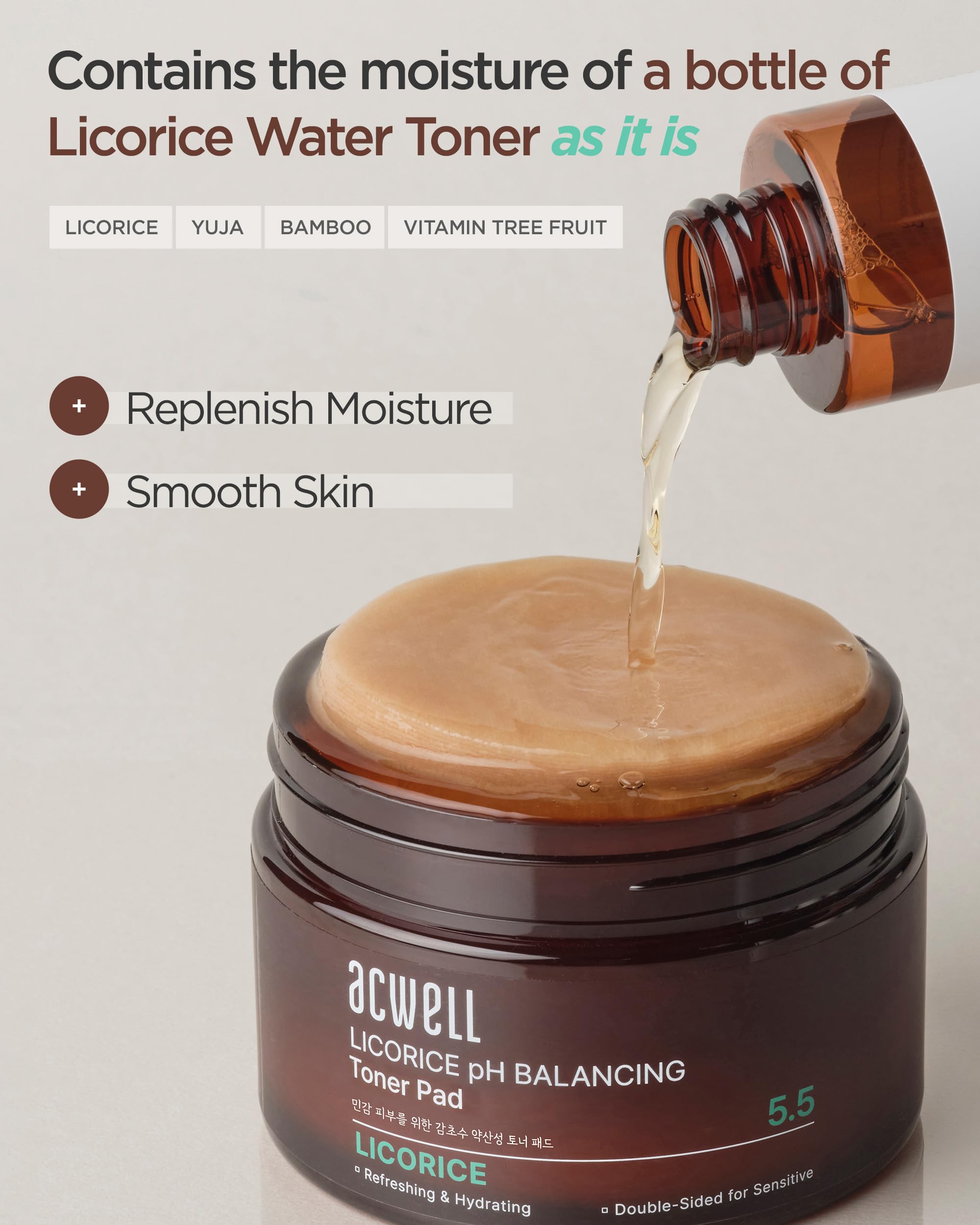 ACWELL Toner Regaliz piel tras uso ofrece sensación fresca.