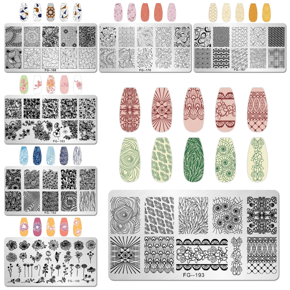 AddFavor placas estampado uñas mandalas para looks elegantes y duraderos