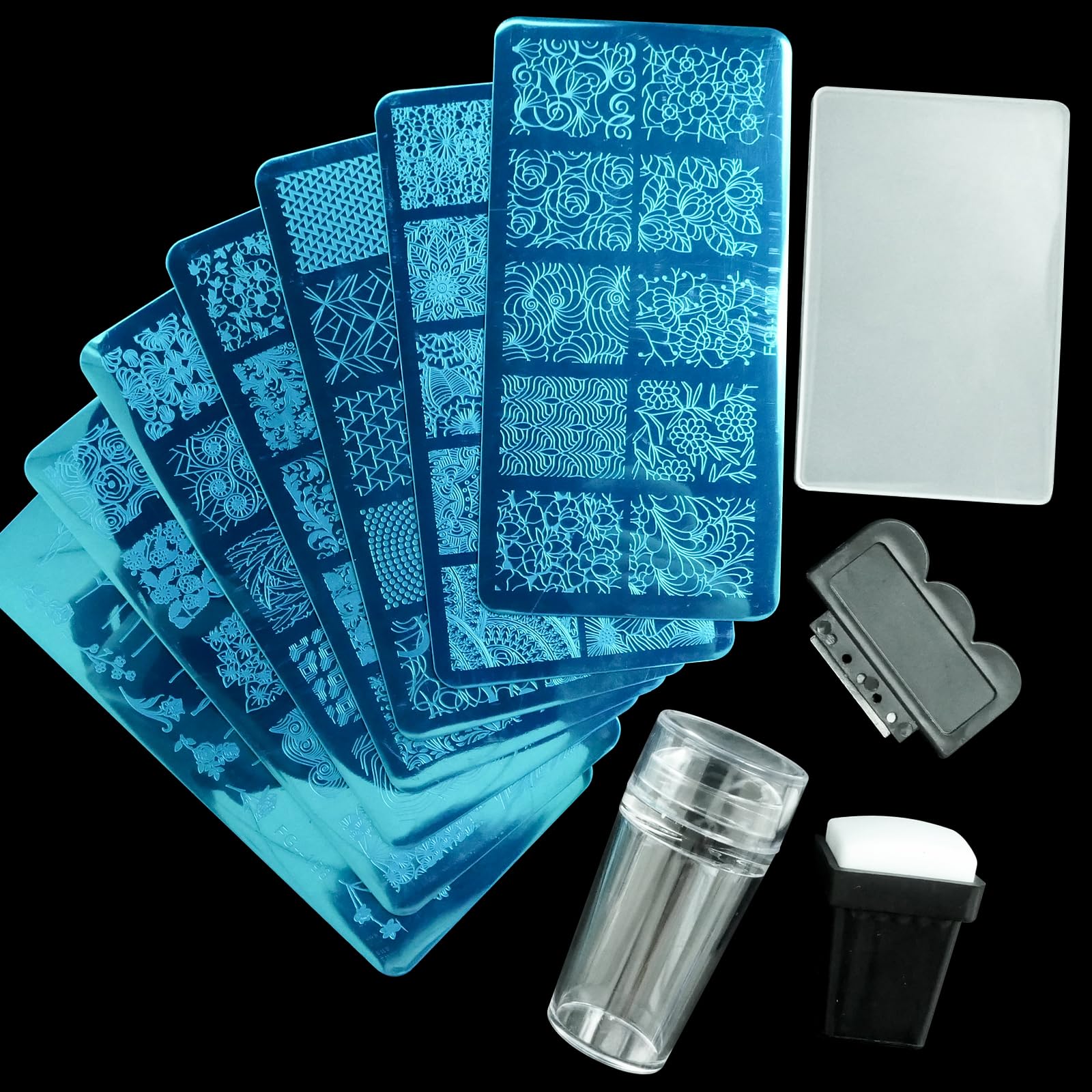 AddFavor raspador estampado uñas para eliminar exceso de esmalte