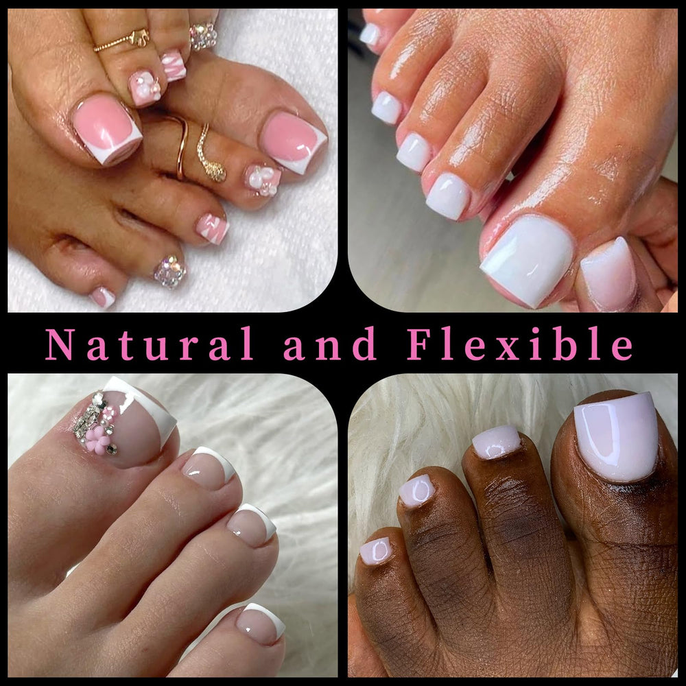 AddFavor tips uñas pie con adherencia fuerte para una manicura duradera.