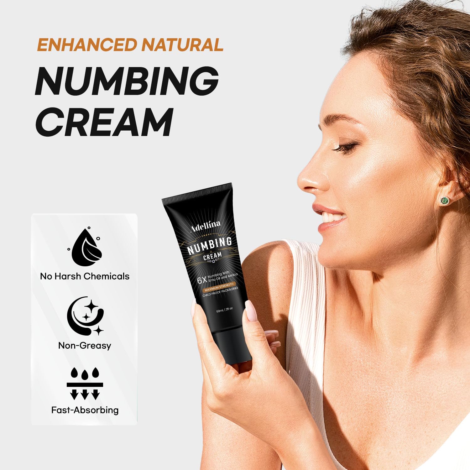 Adellina crema para uso diario, práctica en rutinas de cuidado.