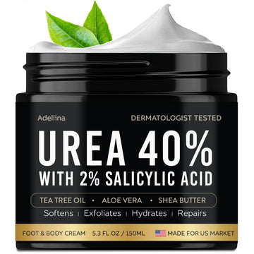 Adellina Urea Cream 40% bottle on a clean surface for foot care.
