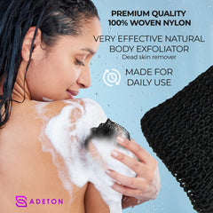 Adeton esponja de red africana con nudos para mejor agarre exfoliante