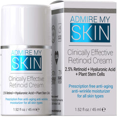 Admire My Skin Potent Retinoid Cream en bote, ideal para uso nocturno y piel suave.