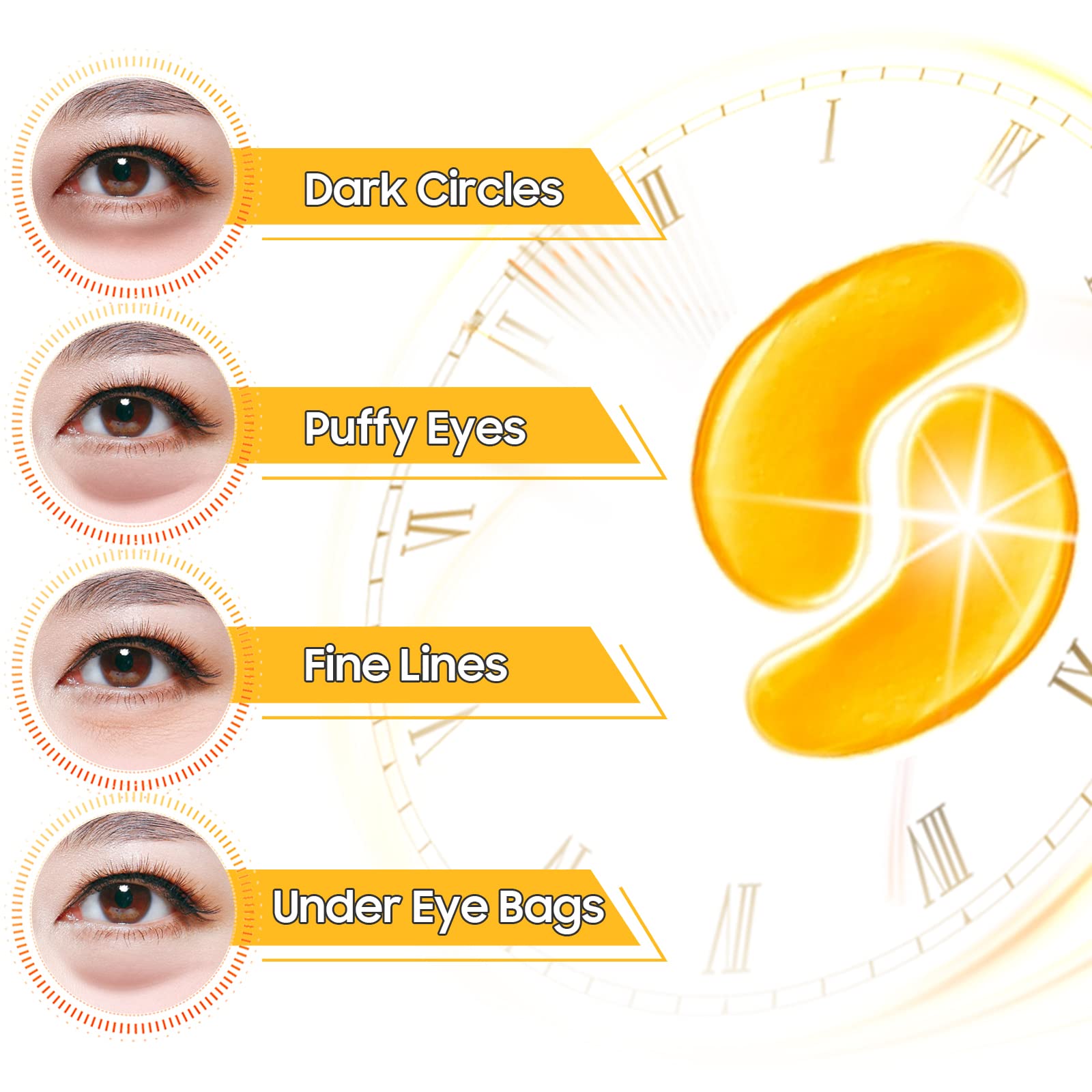 Adofect Ojos Oro sobre individual, higiene optimizada para parches.