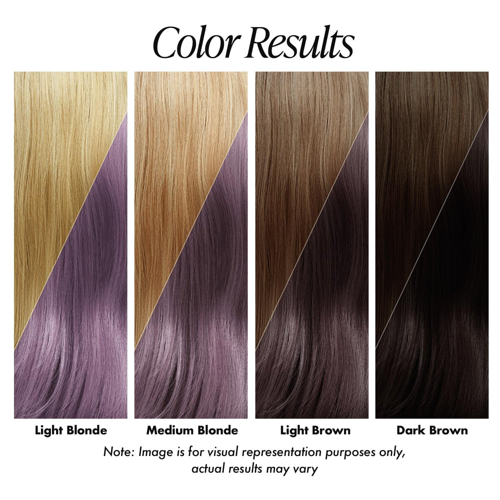 Adore 090 Lavender, aplicación en cabello para acabado uniforme.