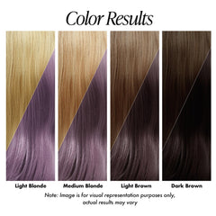 Adore 090 Lavender, aplicación en cabello para acabado uniforme.