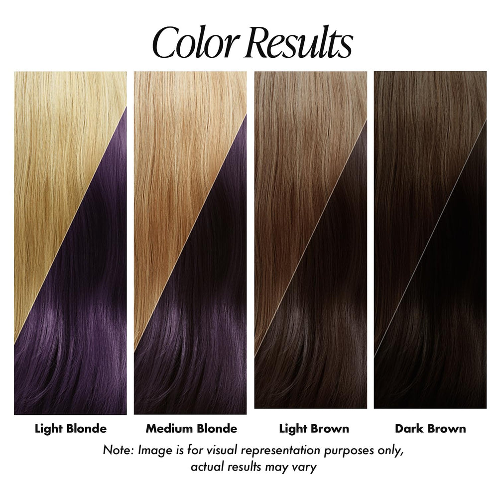 Adore color semipermanente 186 berenjena, cabello brillante y suave tras uso.
