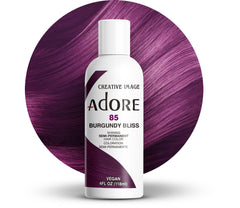 Adore Burgundy Bliss: color rojo intenso para cabello, tono duradero y vibrante.