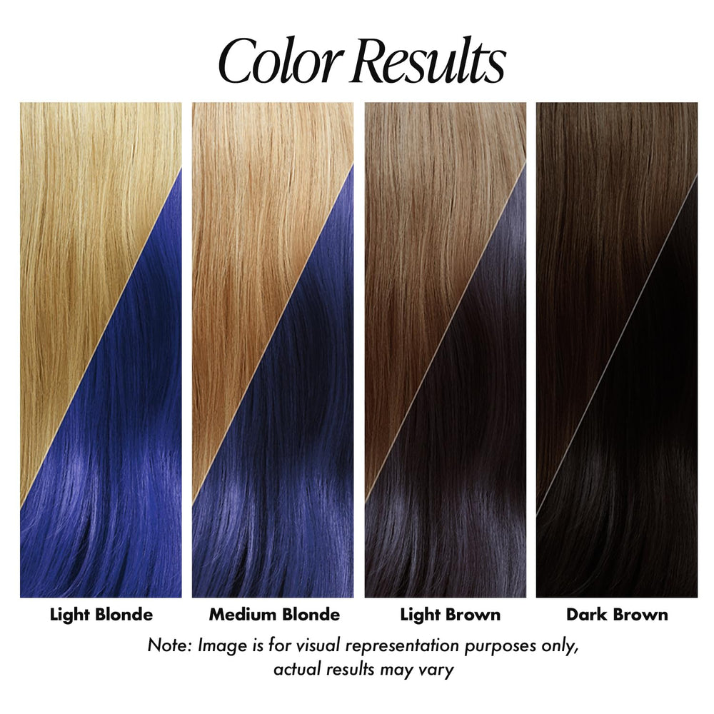 Adore Indigo Blue: cobertura intensa en cabello oscuro con tono azul
