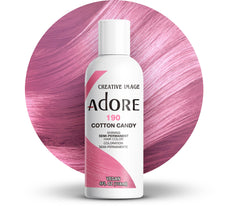 Adore coloración semipermanente algodón-azúcar rosa en botella, color intenso.