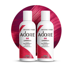 La botella de Adore 068 Carmesí muestra color intenso para uso doméstico.