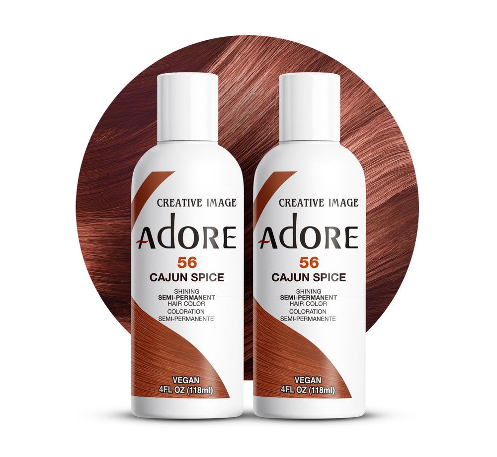 Adore Cajun Spice tinte semipermanente frente del empaque con color duradero