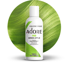 Adore 163 Green Apple: tinte vegano para color verde intenso en casa.