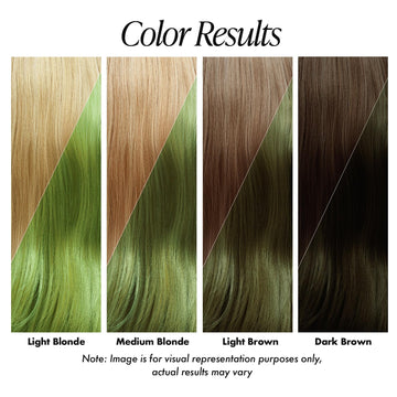 Adore 163 Green Apple: aplicación fácil para cabello liso, ondulado o rizado.