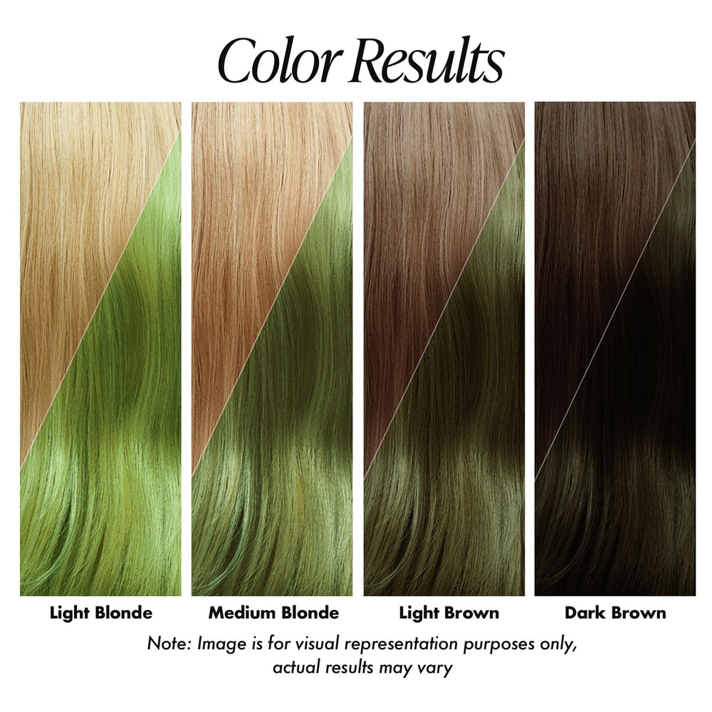 Adore 163 Green Apple: aplicación fácil para cabello liso, ondulado o rizado.