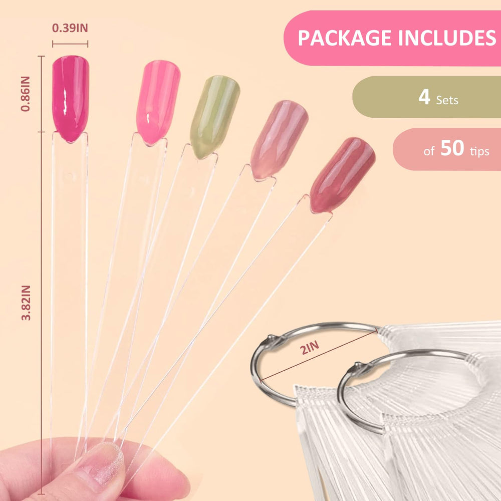 ADULLPONY palillos muestra acrílico transparente para probar esmalte