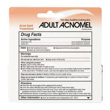 Skin texture improved after using Adult Acnomel for clarity.