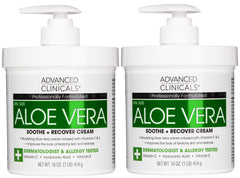 Advanced Clinicals loción de aloe vera, botella con bomba para hidratación rápida