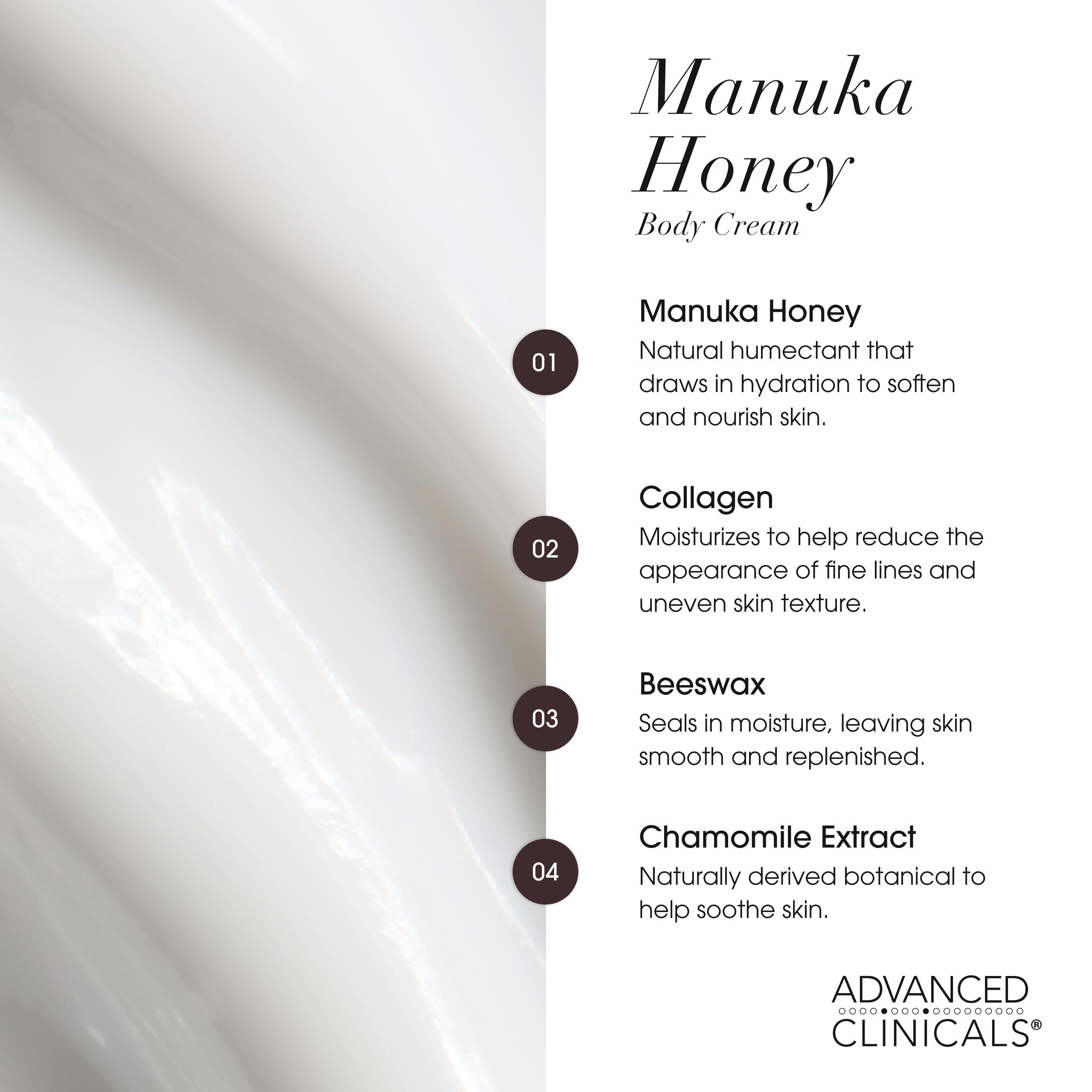Advanced Clinicals crema con colágeno y vitamina E para piel nutrida