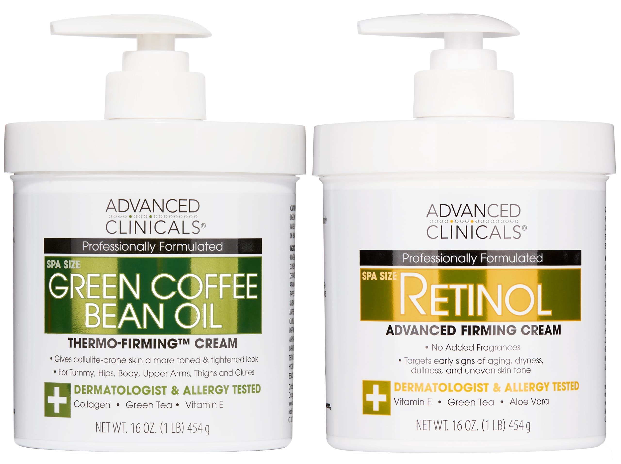 Advanced Clinicals Crème Retinol Corps, texture riche, lisser la peau et hydrater.