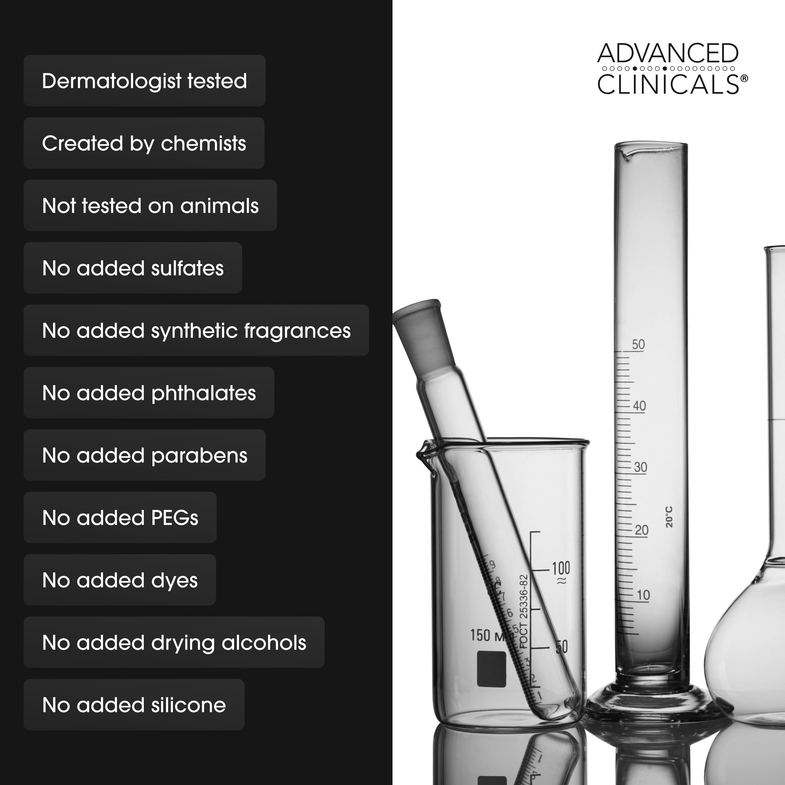 Advanced Clinicals Limpiador ilumina tono y aporta brillo natural.