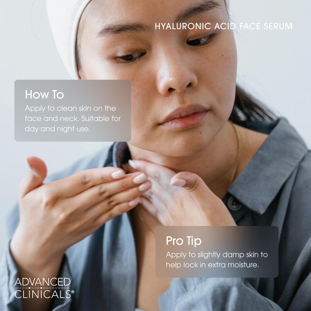 Visibly plumper-looking skin after using Advanced Clinicals Hyaluronic Acid Serum.