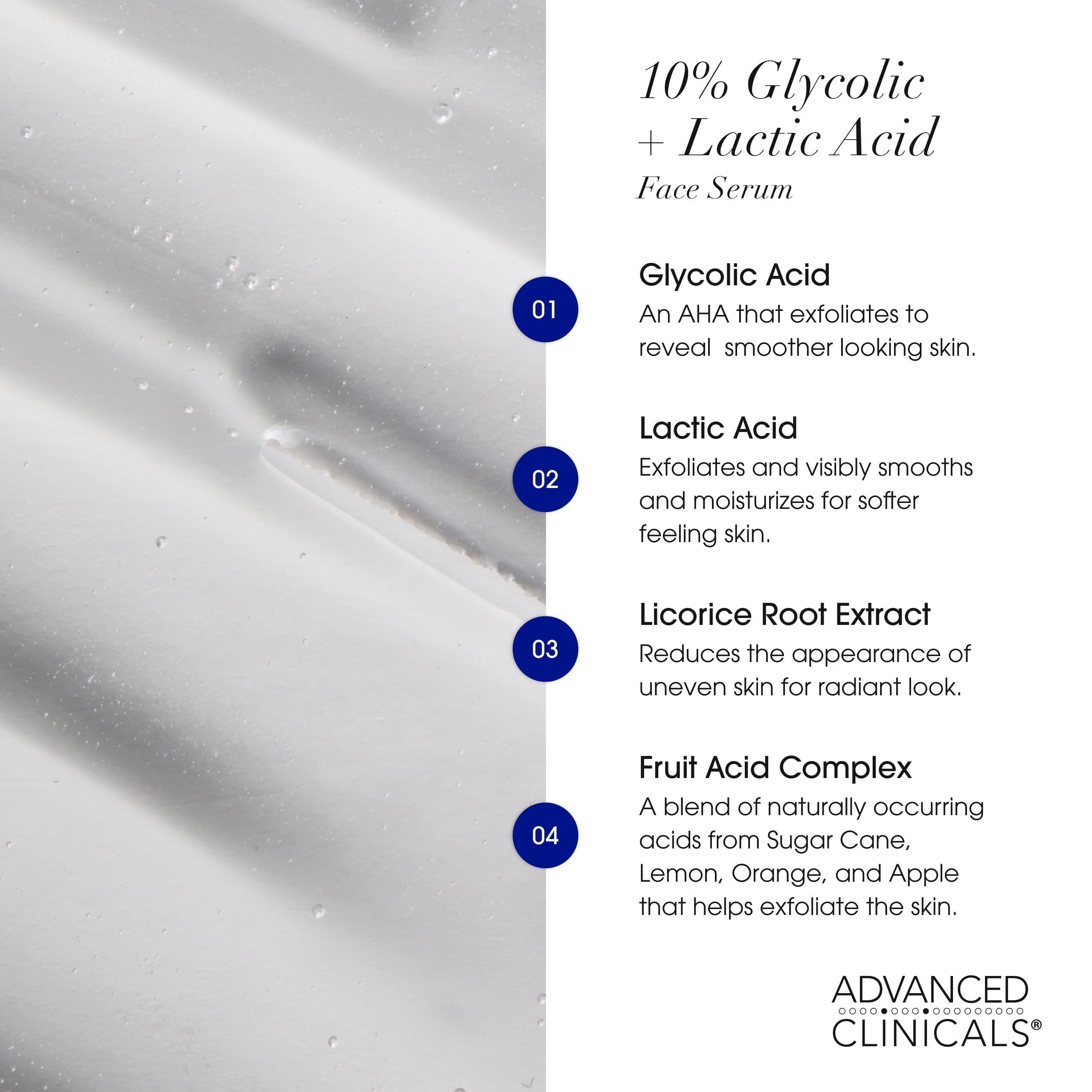 Gel-texture serum gliding on clean skin during night routine.
