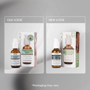 Advanced Clinicals Niacinamide Serum box packaging and display