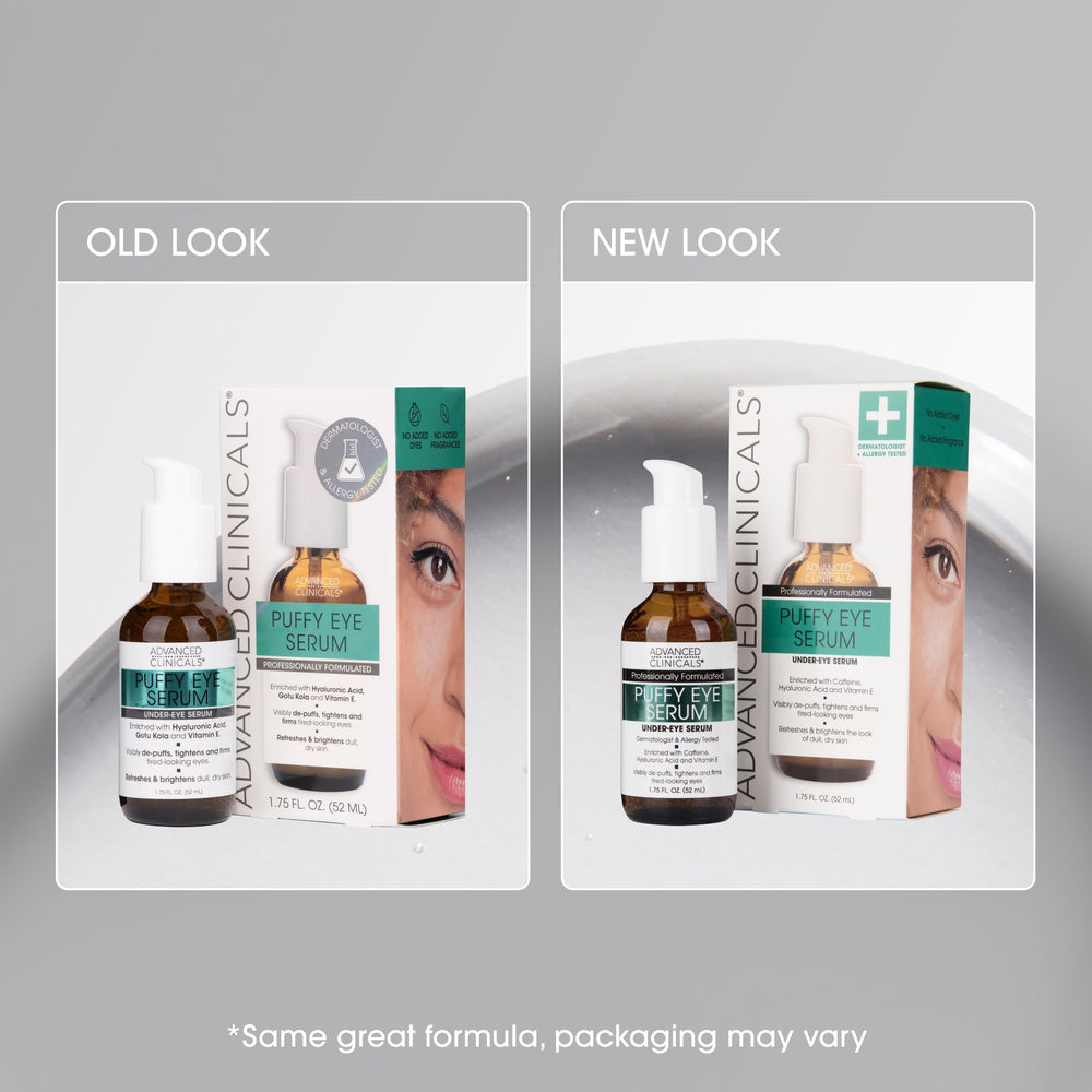 Packaging of Advanced Clinicals Puffy Eye Serum