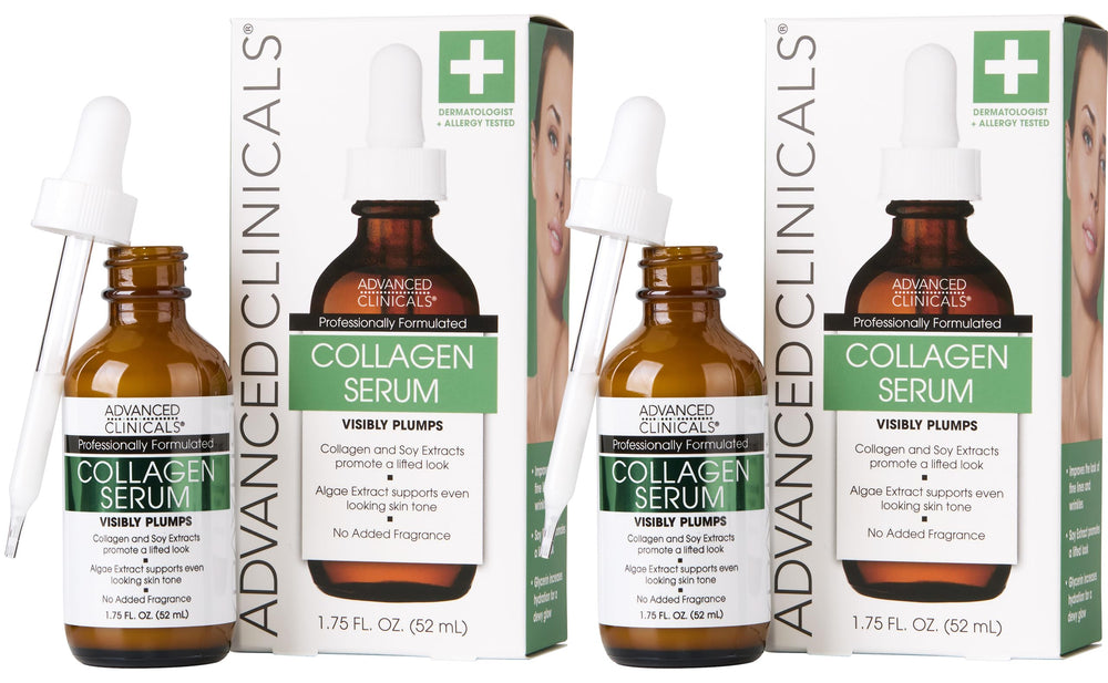 Sérum Advanced Clinicals para rostro en bote, hidrata y suaviza la piel notablemente