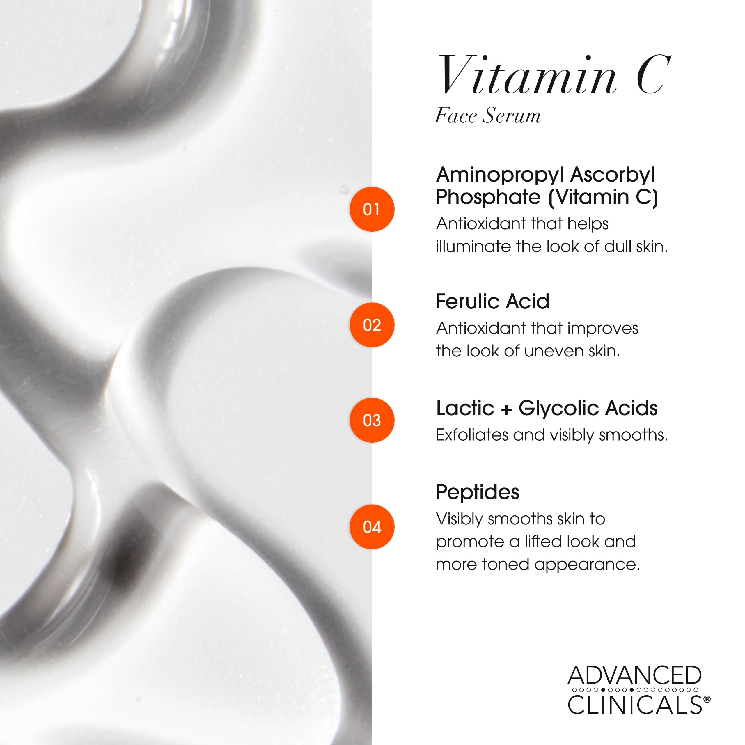 Advanced Clinicals crema y suero se complementan para un brillo suave.