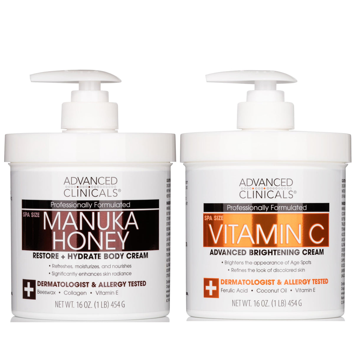 Advanced Clinicals Vitamina C crema iluminadora, bote; aporta luminosidad y tono más uniforme.