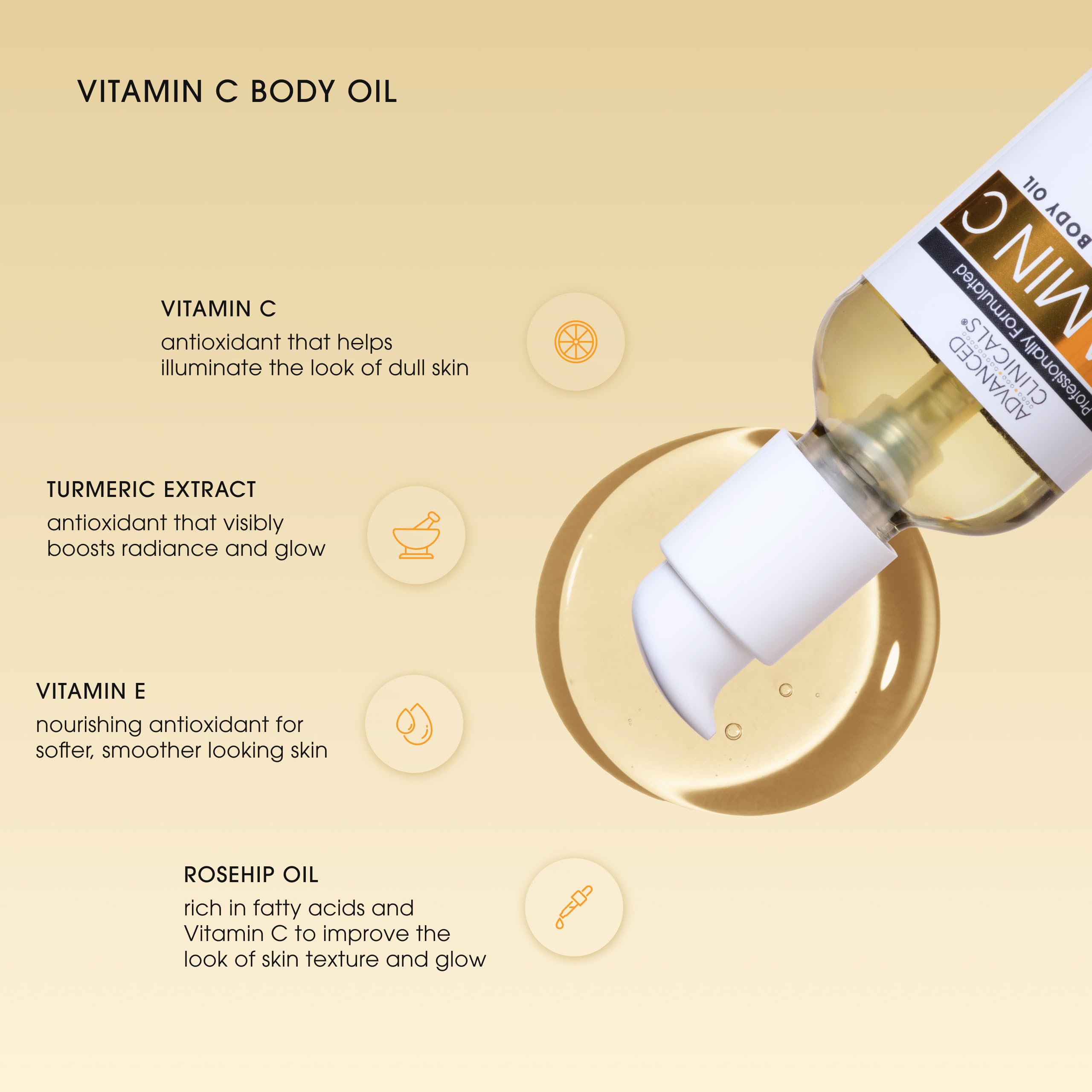 Advanced Clinicals Extracto de cúrcuma y Vitamina C para apariencia uniforme