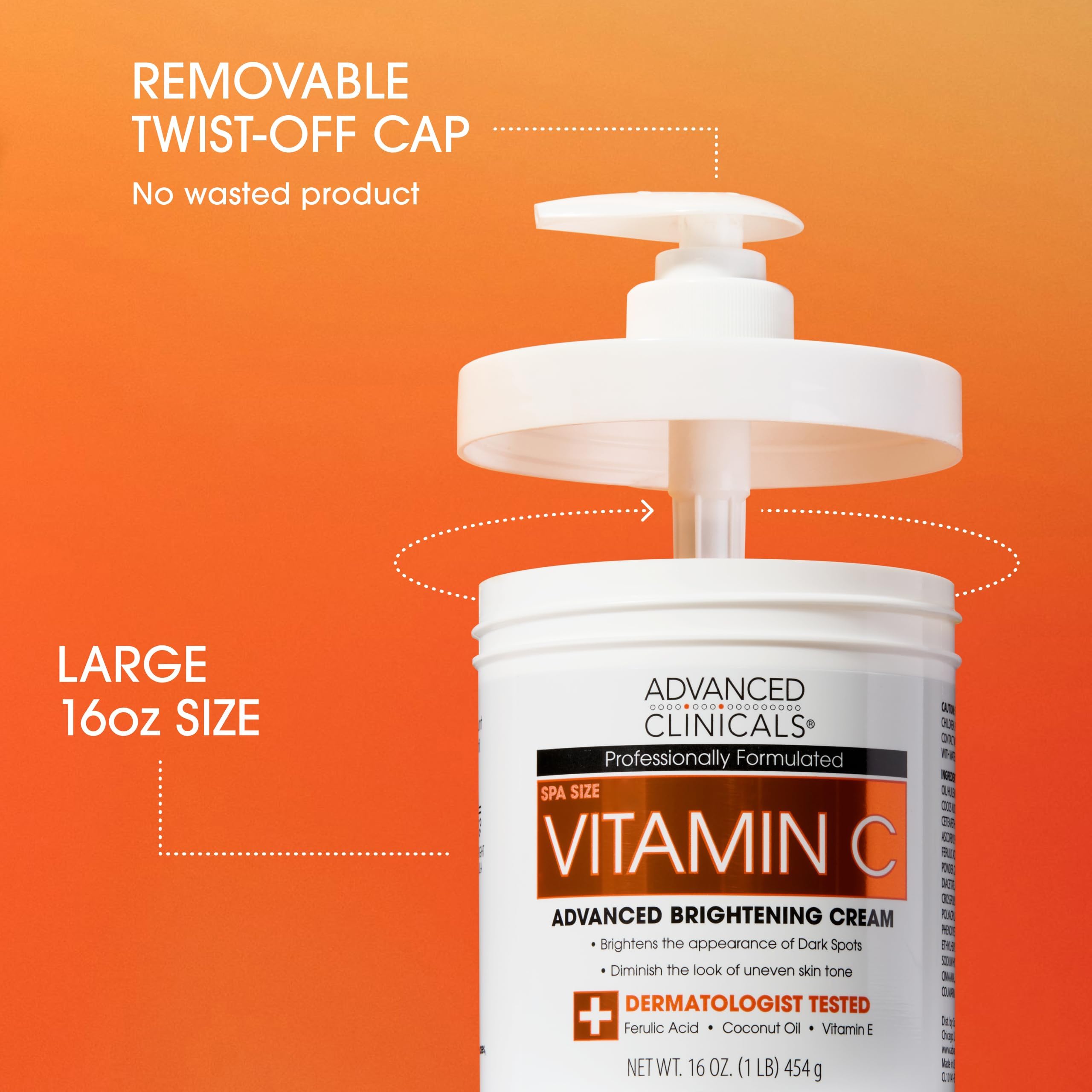 Advanced Clinicals Crème Vitamin C Visage – texture légère et hydratante