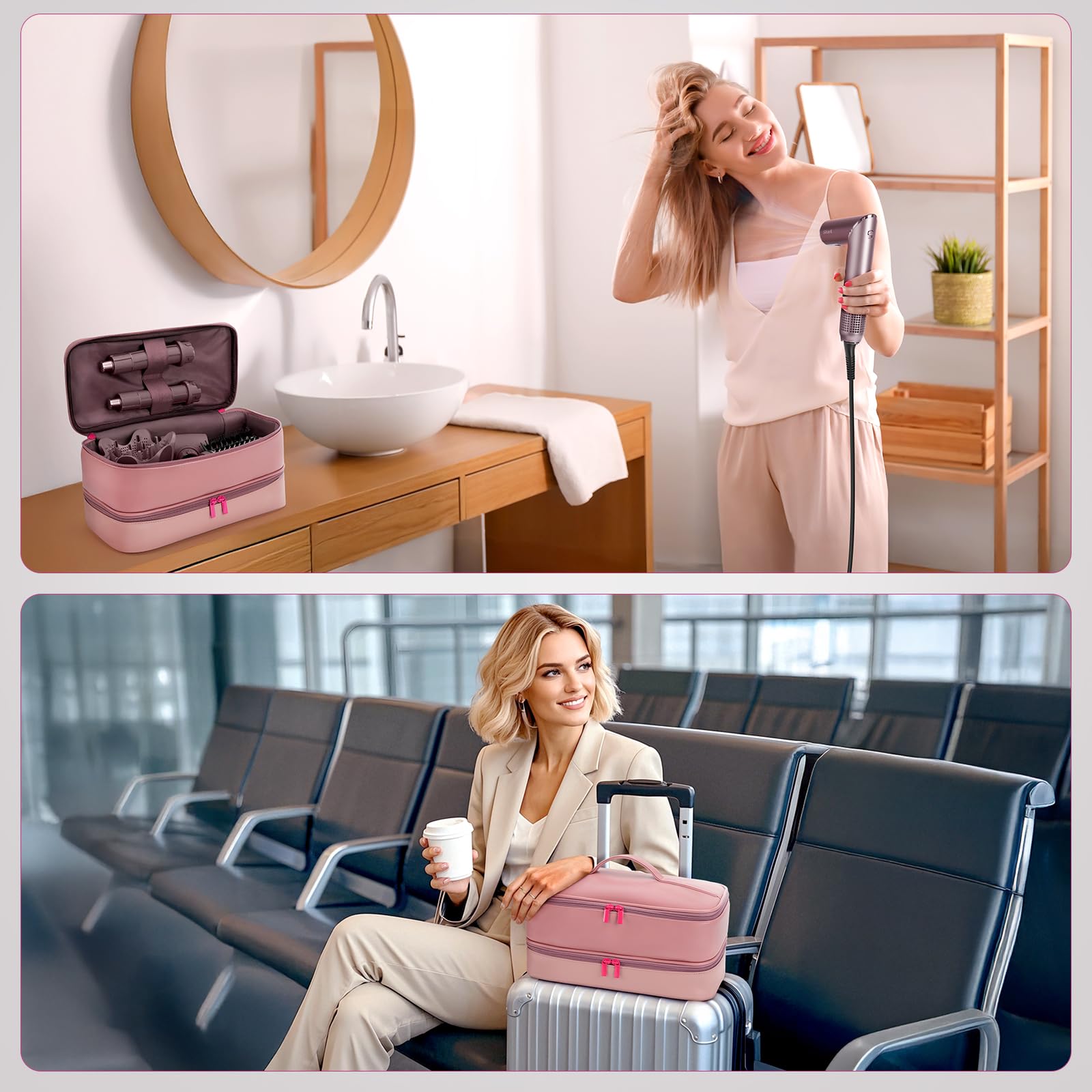 Adworte: diseño ligero con mango ergonómico para viajes sin esfuerzo.