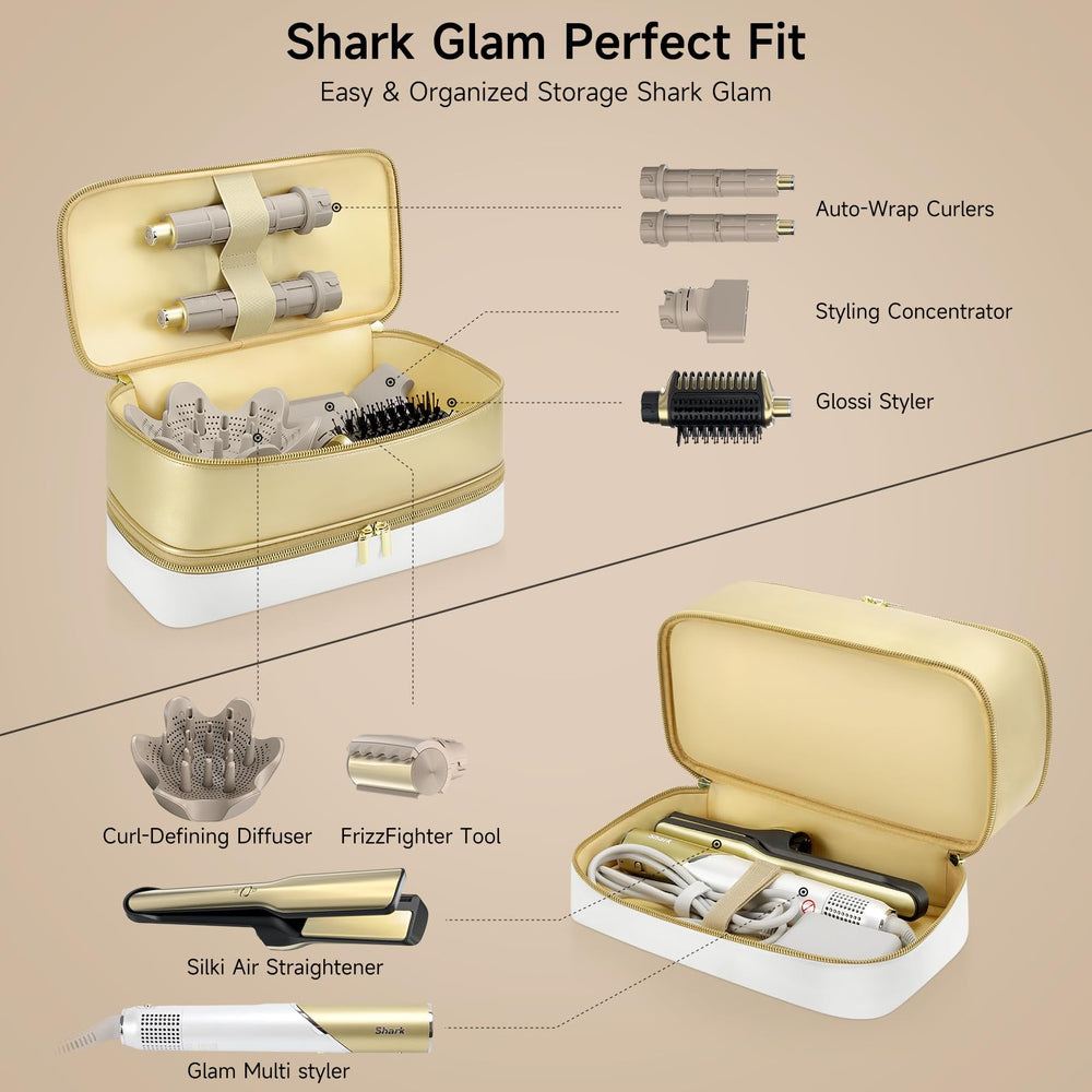 Doble capa Adworte para Shark Glam y accesorios, ordenados.