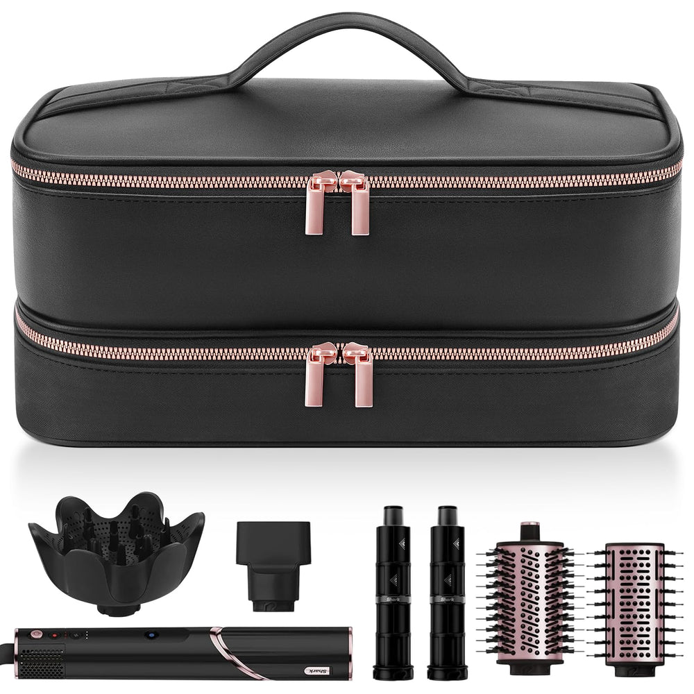 Adworte funda-secador viaje con doble-capas negro y rosado para protección