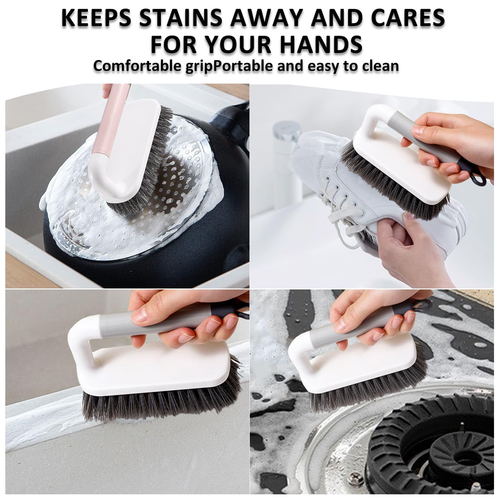 Cepillo Aebor para baños y cocinas, limpieza rápida de superficies.