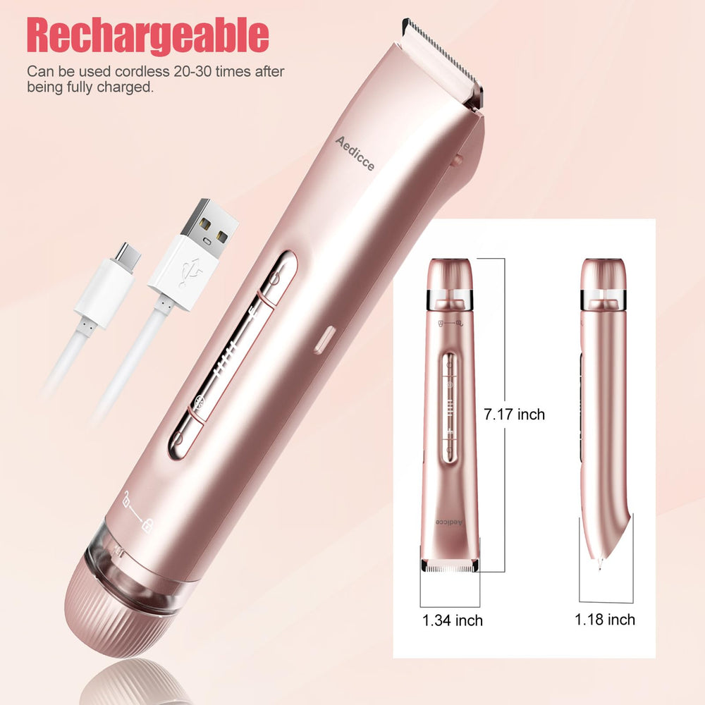 Aparato Aedicce bikini-trimmer con diseño compacto para viajar