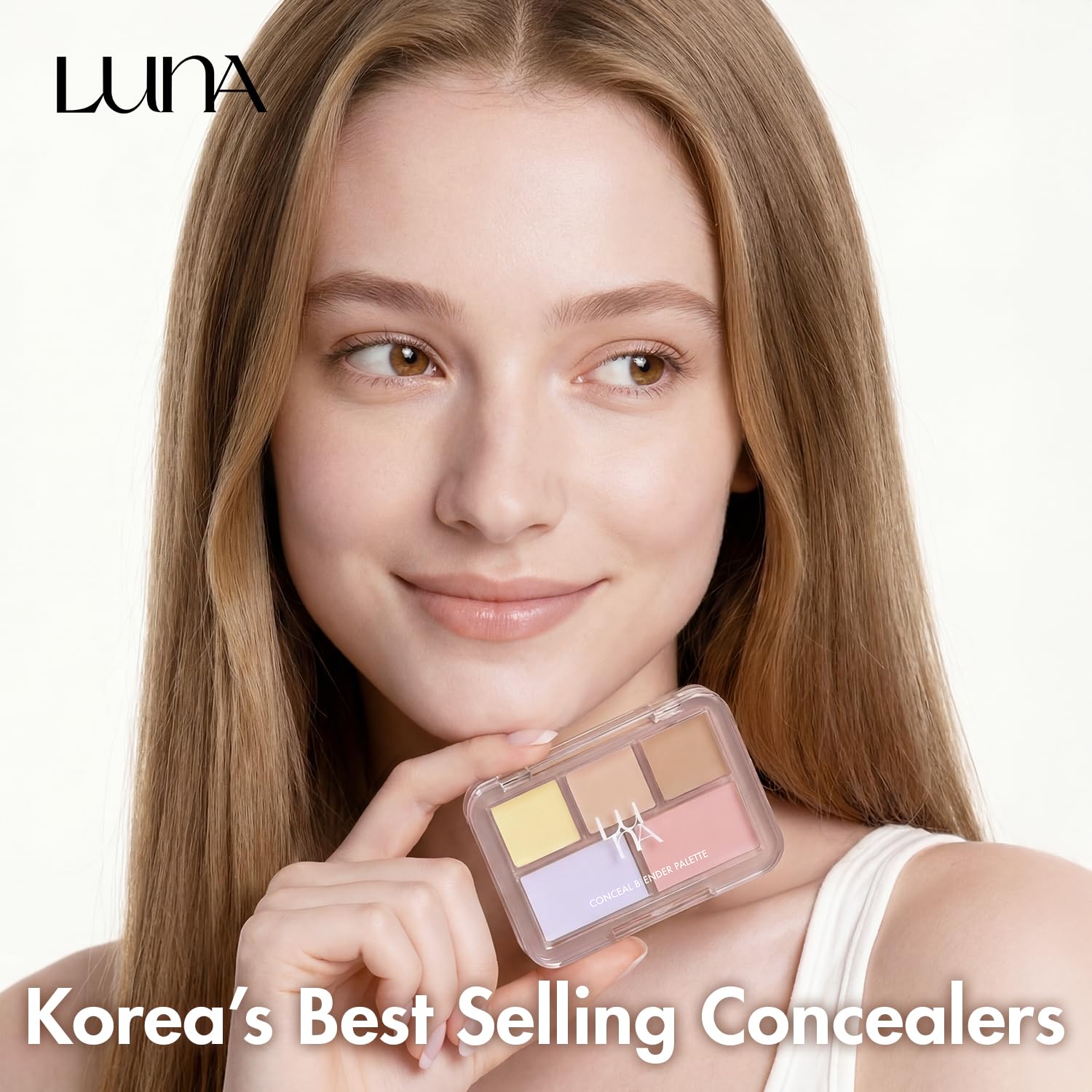 AEKYUNGLUNA LUNA Paleta Correctora 02, aplicación de mezcla para tono personalizado
